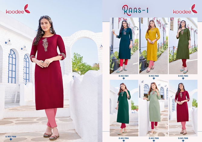 Raas 1 By Koodee 7001-7006 Designer Kurtis Catalog